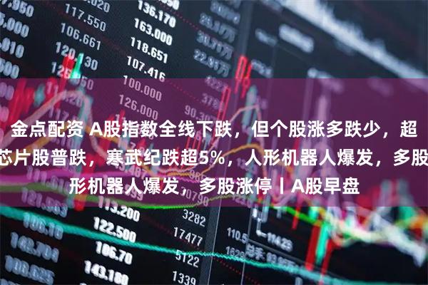 金点配资 A股指数全线下跌，但个股涨多跌少，超3000股上涨！芯片股普跌，寒武纪跌超5%，人形机器人爆发，多股涨停丨A股早盘